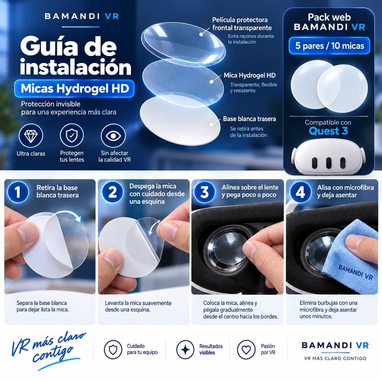 Guía de micas Hydrogel HD